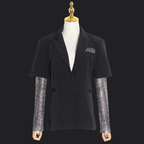 Essence - Women's Bling Sleeve Blazer