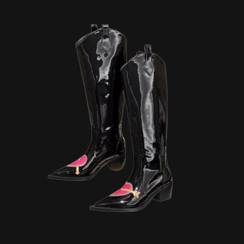 Step in the Name of LUV - Patent Leather Boots