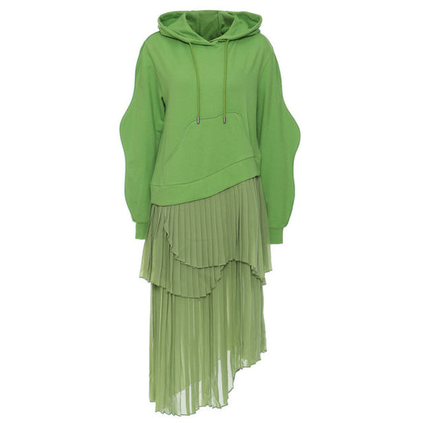 Miss Sweet Pea -Women's Hooded Shirt Dress