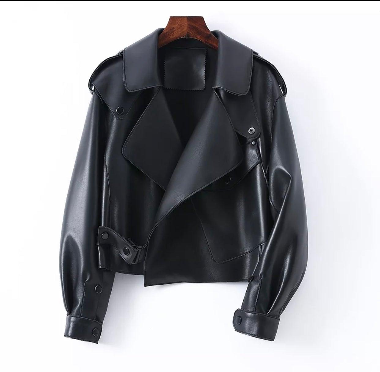 Miss BlacQutie - Black Leather jacket - Worthy Chic