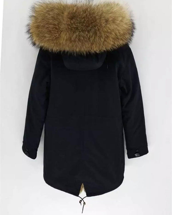 Ms Burr - Women Fur Parka Coat - Worthy Chic