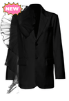 Mahogany- Women's Ruffle Blazer