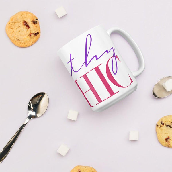 Worthy Chic Classic Logo -Glossy Mug - Worthy Chic