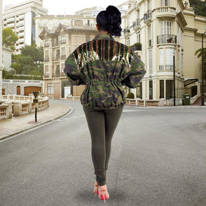 Ms. Cam - Women Fall Camouflage Sequin Jacket SALE! - Worthy Chic