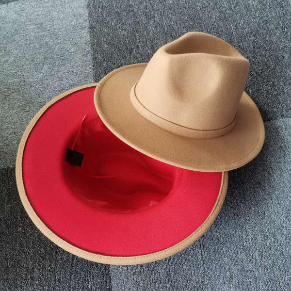 Dream - Red & Tan Unisex Fedora - Worthy Chic