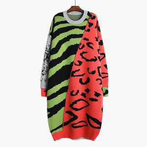 Ms. Punky -Women Leopard Sweater - Worthy Chic
