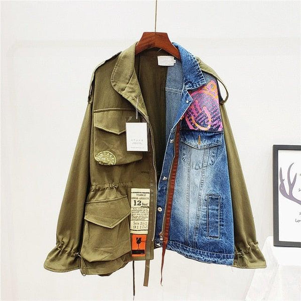 Miss Spring Fling - Denim Patchwork Jacket -SALE! - Worthy Chic