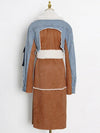 Boss Chic- Denim Patchwork Coat - Worthy Chic