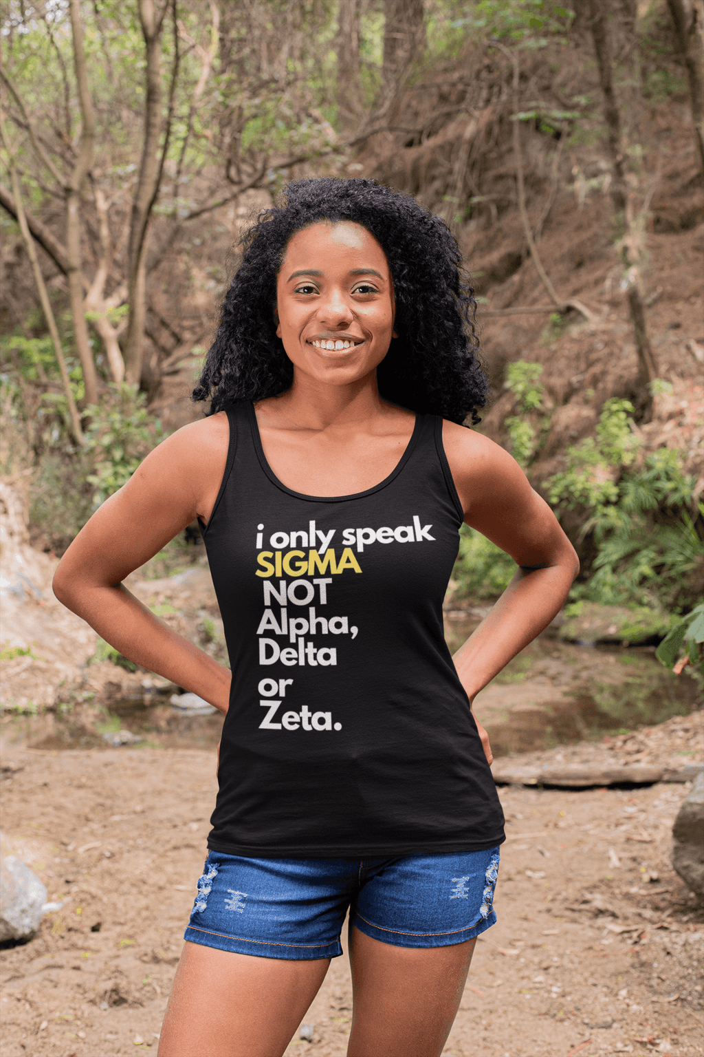 I Only Speak Sigma - Women's Fitted Tank - Worthy Chic